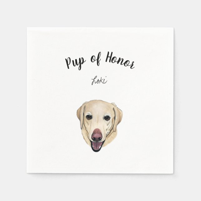Gelbe Labrador Cocktail Napkins Serviette (Vorderseite)