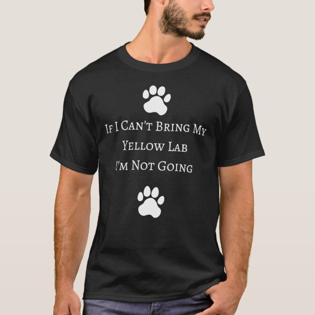 Gelbe Labrador Design T-Shirt (Vorderseite)