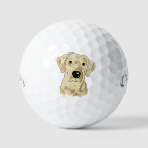 Gelbe Labrador Dog Golfball