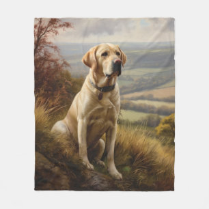Gelbe Labrador Fleecedecke