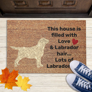Gelbe Labrador Funny Hund Rustikal Coir Eintrag La Fußmatte
