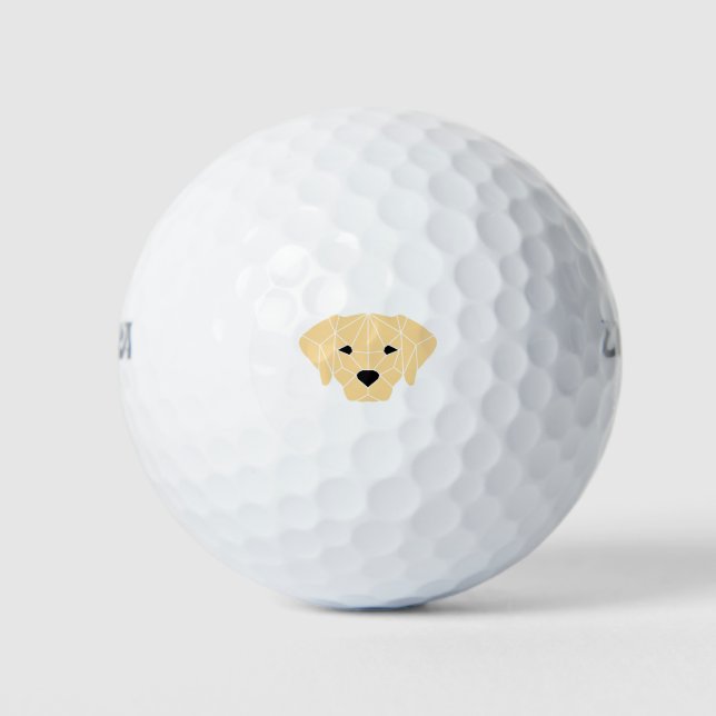 Gelbe Labrador Golfball (Vorderseite)