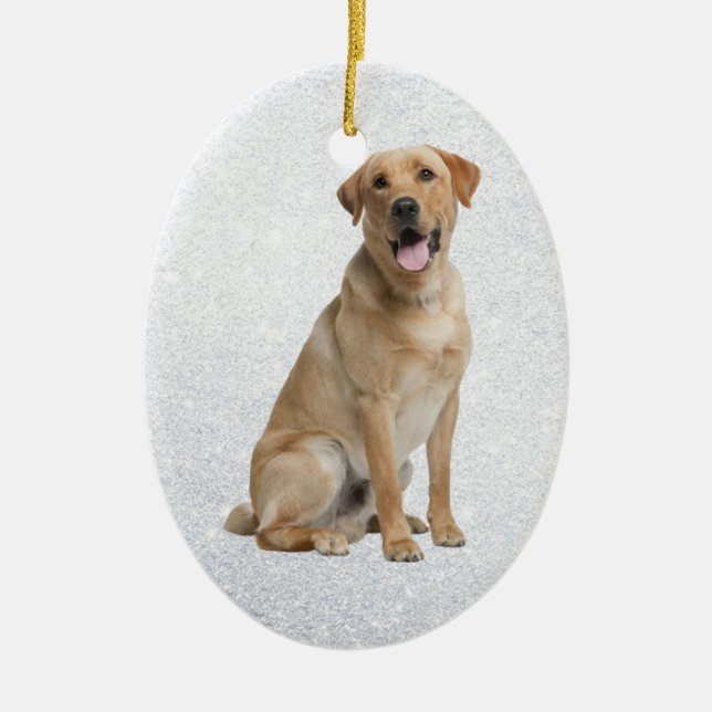 gelbe Labrador Keramikornament (Vorne)