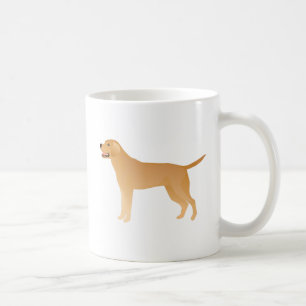 Gelbe Labrador - Labrador Retriever Rasse Silhouet Kaffeetasse
