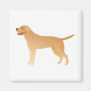 Gelbe Labrador - Labrador Retriever Rasse Silhouet Magnet