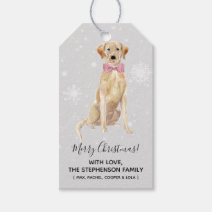 Gelbe Labrador Labrador Retriever Weihnachtsfeiert Geschenkanhänger