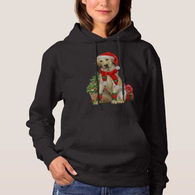 Gelbe Labrador Labrador Weihnachtsbaum Hund Lover  Hoodie (Vorderseite)