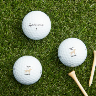 gelbe Labrador Liebhaber Golfball