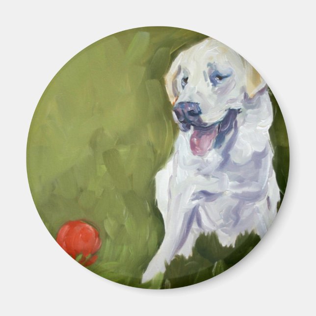 Gelbe Labrador Magnet (Vorne)