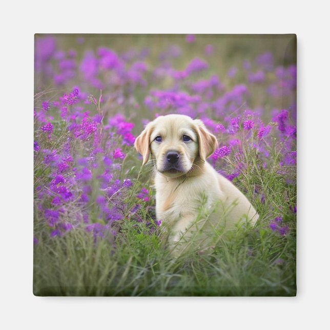 Gelbe Labrador Magnet (Vorne)