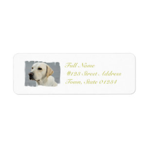 Gelbe Labrador-Mailing-Labels
