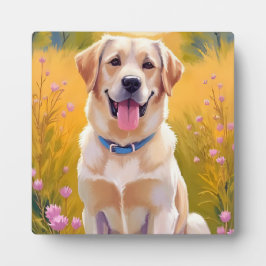 Gelbe Labrador Malen Labrador Retriever Dog Art Fotoplatte