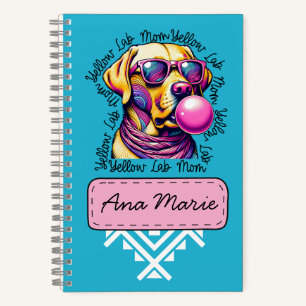 Gelbe Labrador Mama Bubblegum Trendy Labrador Mama Notizbuch