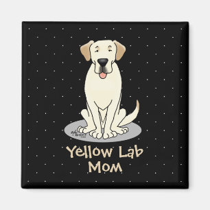 Gelbe Labrador Mama (Labrador Retriever Mama) Nied Magnet