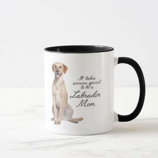 Gelbe Labrador Mama Tasse (Rechts)