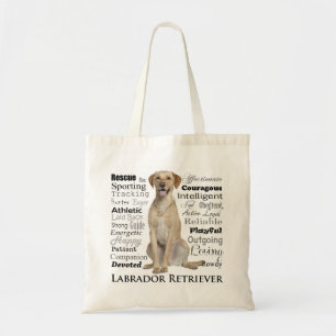 Gelbe Labrador-Merkmale-Tasche Tragetasche