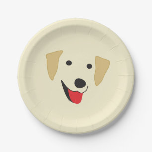 gelbe Labrador Pappteller
