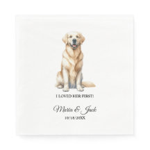 Gelbe Labrador Personalisierter Haustier Hochzeits