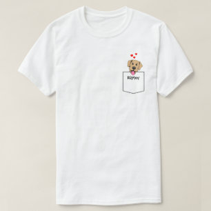 Gelbe Labrador Pocket Puppy T-Shirt