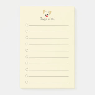 gelbe Labrador Post-it Klebezettel