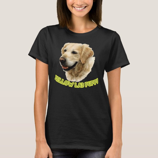 Gelbe Labrador Puppy Dog T-Shirt (Vorderseite)