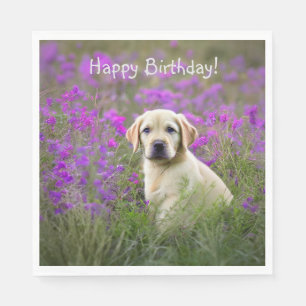 Gelbe Labrador Puppy Serviette