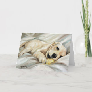 Gelbe Labrador-Retriever-Labrador-Gruß-Karte Karte