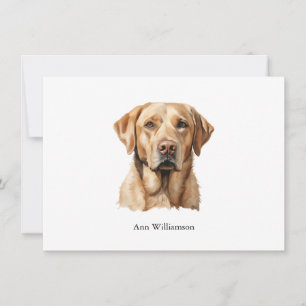 Gelbe Labrador Retriever Notizkarte Einladung