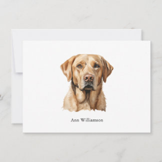 Gelbe Labrador Retriever Notizkarte Einladung