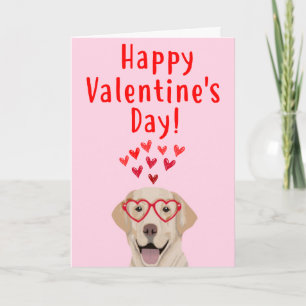 Gelbe Labrador retriever-Valentinstag-Karte Feiertagskarte
