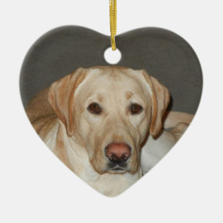 Gelbe Labrador retriever-Weihnachtsverzierung Keramikornament