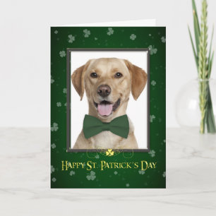 gelbe Labrador St. Patrick's Day Card Karte