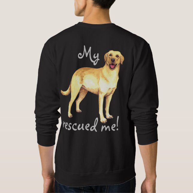 Gelbe Labrador Sweatshirt (Rückseite)