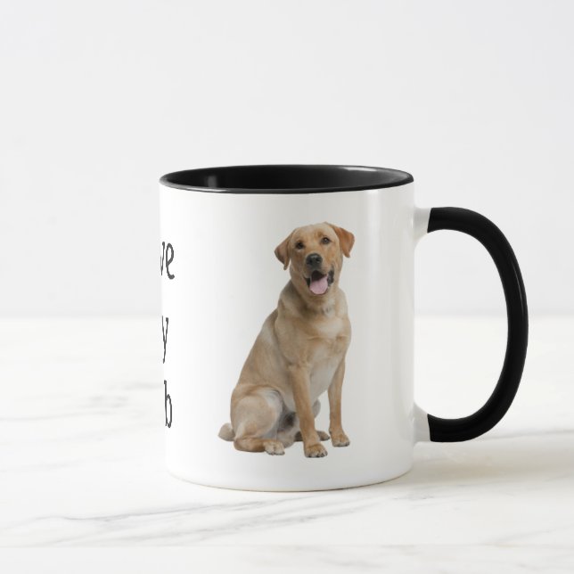 Gelbe Labrador Tasse (Rechts)