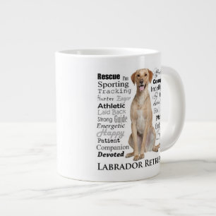 Gelbe Labrador Tracks Jumbo-Tasse