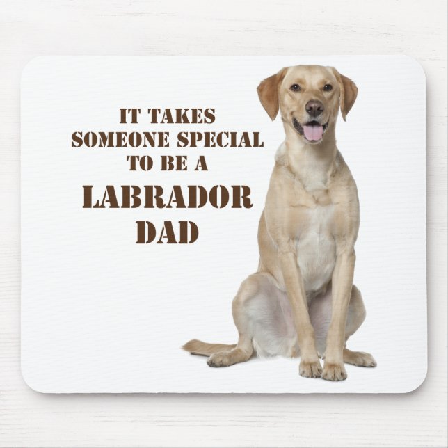 Gelbe Labrador Vater Mousepad (Vorne)