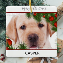 Gelbe Labrador Weihnachten - Niedlicher Hund Welpe