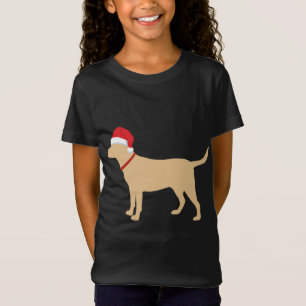 Gelbe Labrador Weihnachtsmannmütze Niedlich Labrad T-Shirt