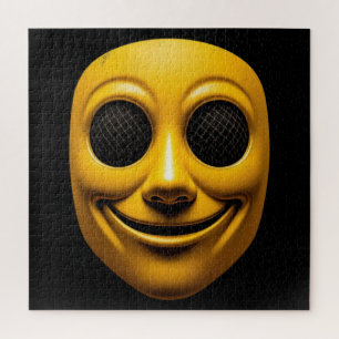 Gelbe Lächelmaske Puzzle