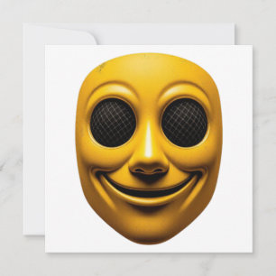Gelbe lächelnde Maske Einladung
