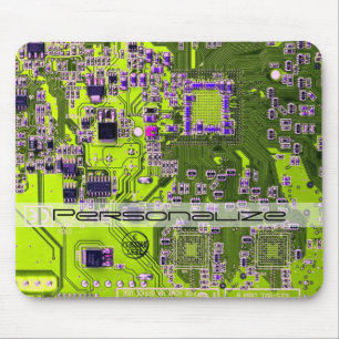 Gelbe Leiterkarte der gedruckten Leiterplatte Mousepad