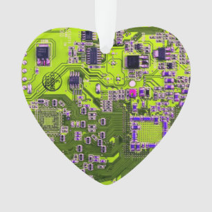 Gelbe Leiterkarte der gedruckten Leiterplatte Ornament