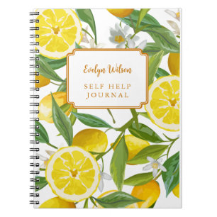 Gelbe Lemon Grove Bright Summer Personalisiert Nam Notizblock