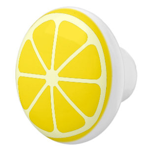Gelbe Lemon Slice Spaß Kinder Dekoration Keramik K Keramikknauf