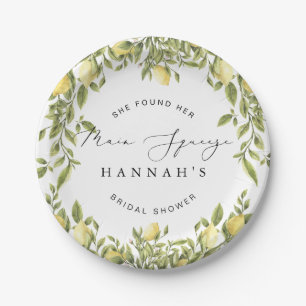 Gelbe Lemon Sorrento Mediterranes Brautparty Pappteller