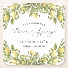 Gelbe Lemon Sorrento Mediterranes Brautparty Rechteckiger Pappuntersetzer