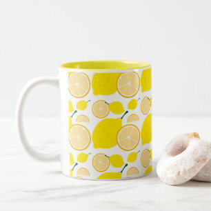 Gelbe Lemon-Tasse Zweifarbige Tasse