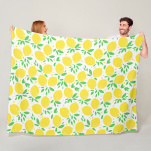 Gelbe Lemonen Fleece Blanket