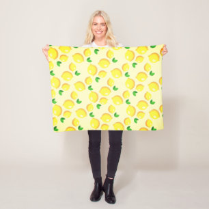 Gelbe Lemonen Fleece Blanket