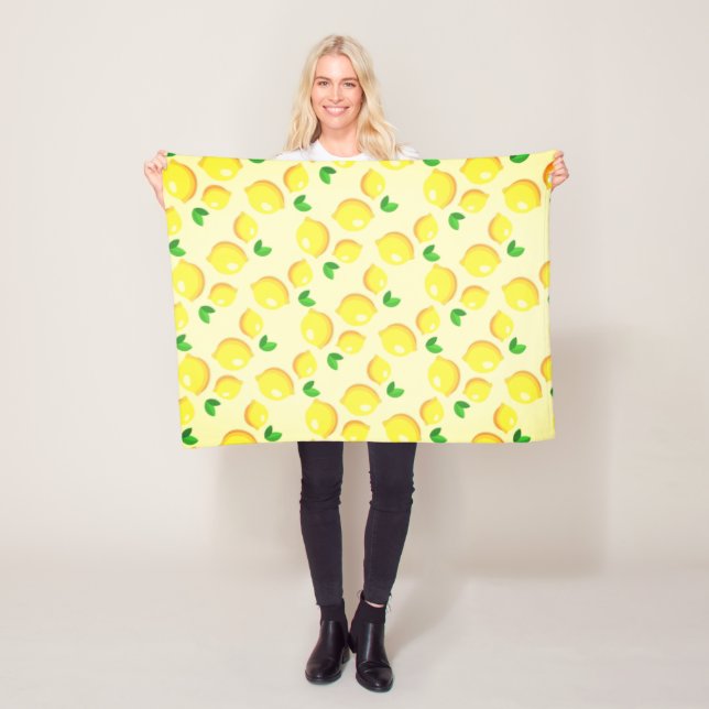 Gelbe Lemonen Fleece Blanket (Beispiel)